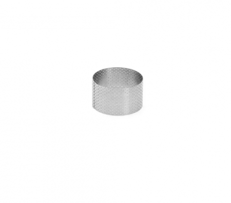 Cercle à flan perforé 7,5 cm hauteur 4,5 cm