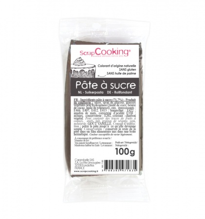 Pâte à sucre gris 100 g