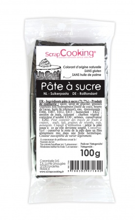 Pâte à sucre noire 100 g