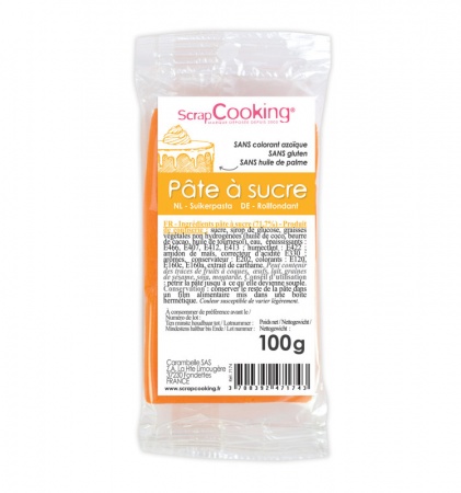 Pâte à sucre orange 100 g