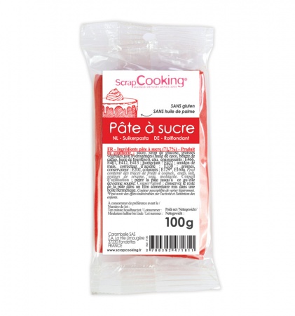 Pâte à sucre rouge 100 g