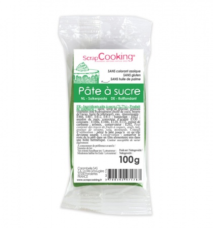 Pâte à sucre vert 100 g