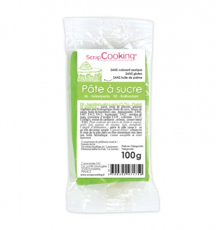 Pâte à sucre vert prairie 100 g